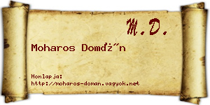 Moharos Domán névjegykártya